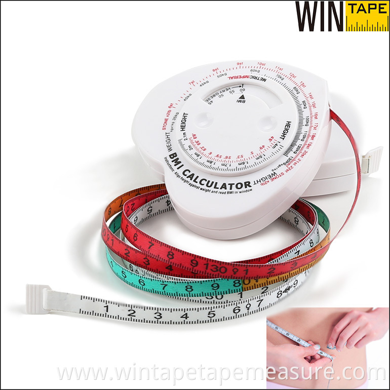 150cm health care calculator medical ruler BMI tape measure with Company Logo or Name